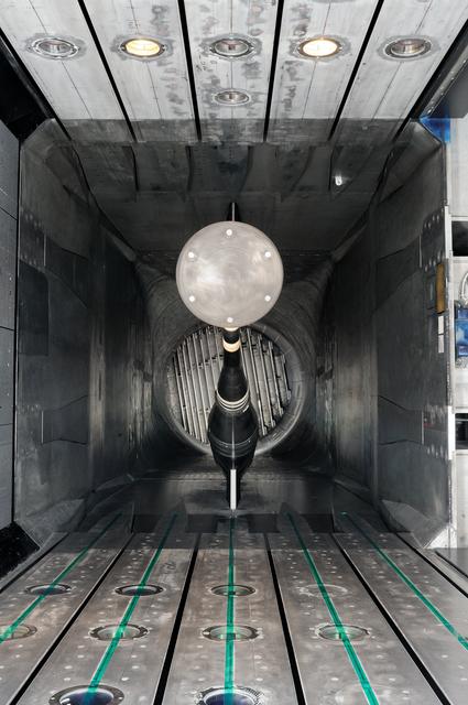 NASA image: MPCV Orion 7% Crew Module in (NTF) National Transonic Facility 