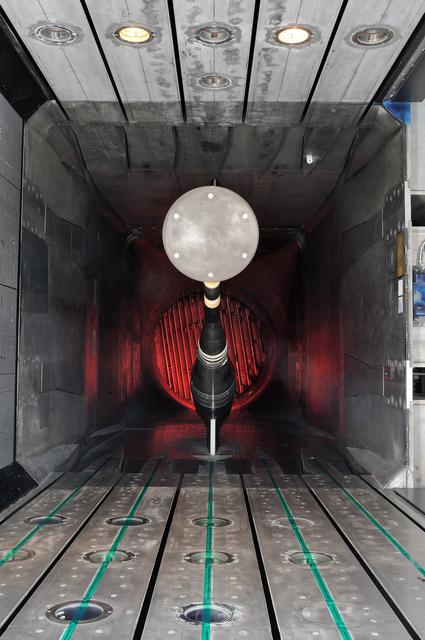 NASA image: MPCV Orion 7% Crew Module in (NTF) National Transonic Facility 