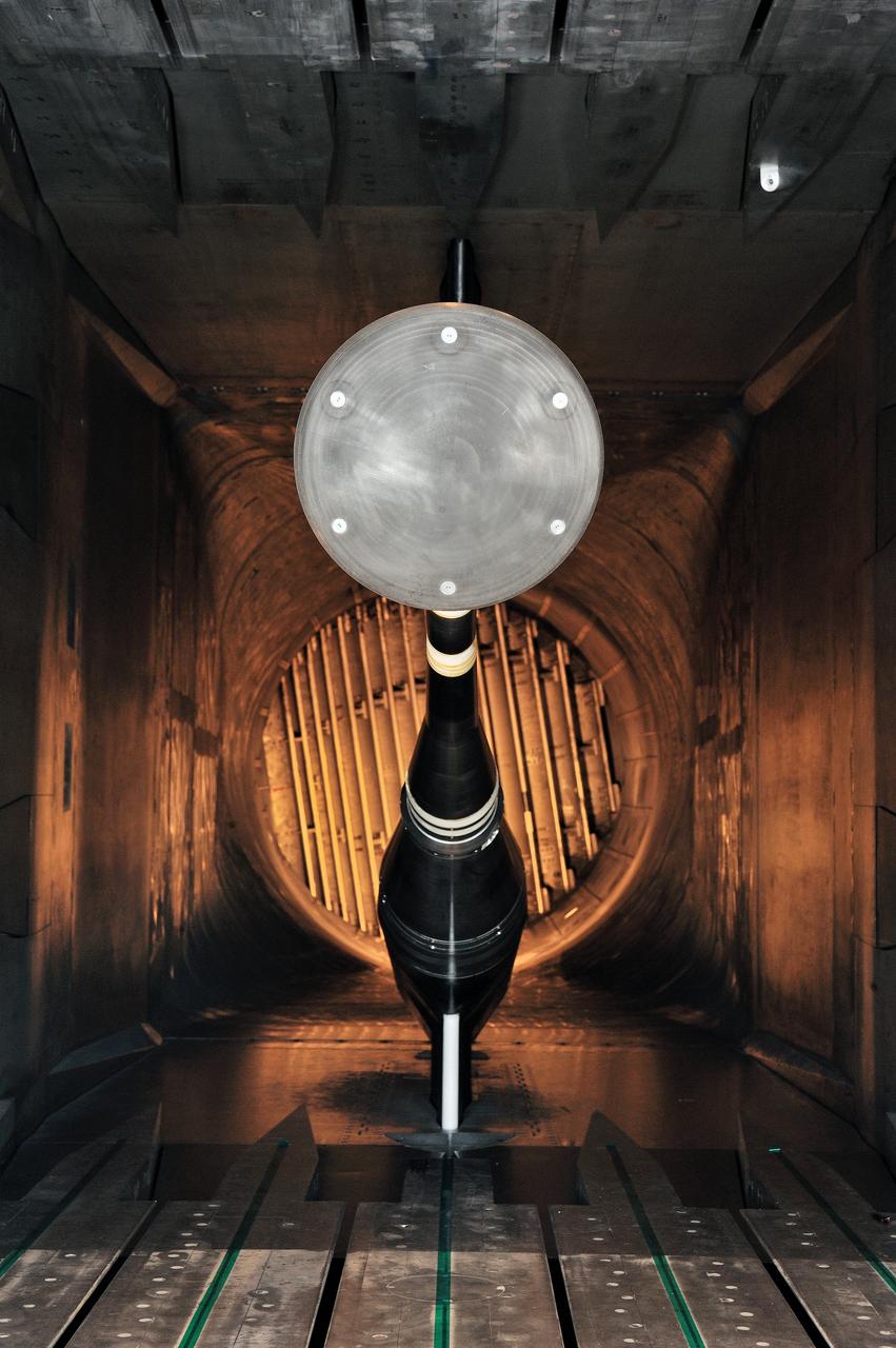 MPCV Orion 7% Crew Module in (NTF) National Transonic Facility, Test team for T211, 7% Orion CM in NTF