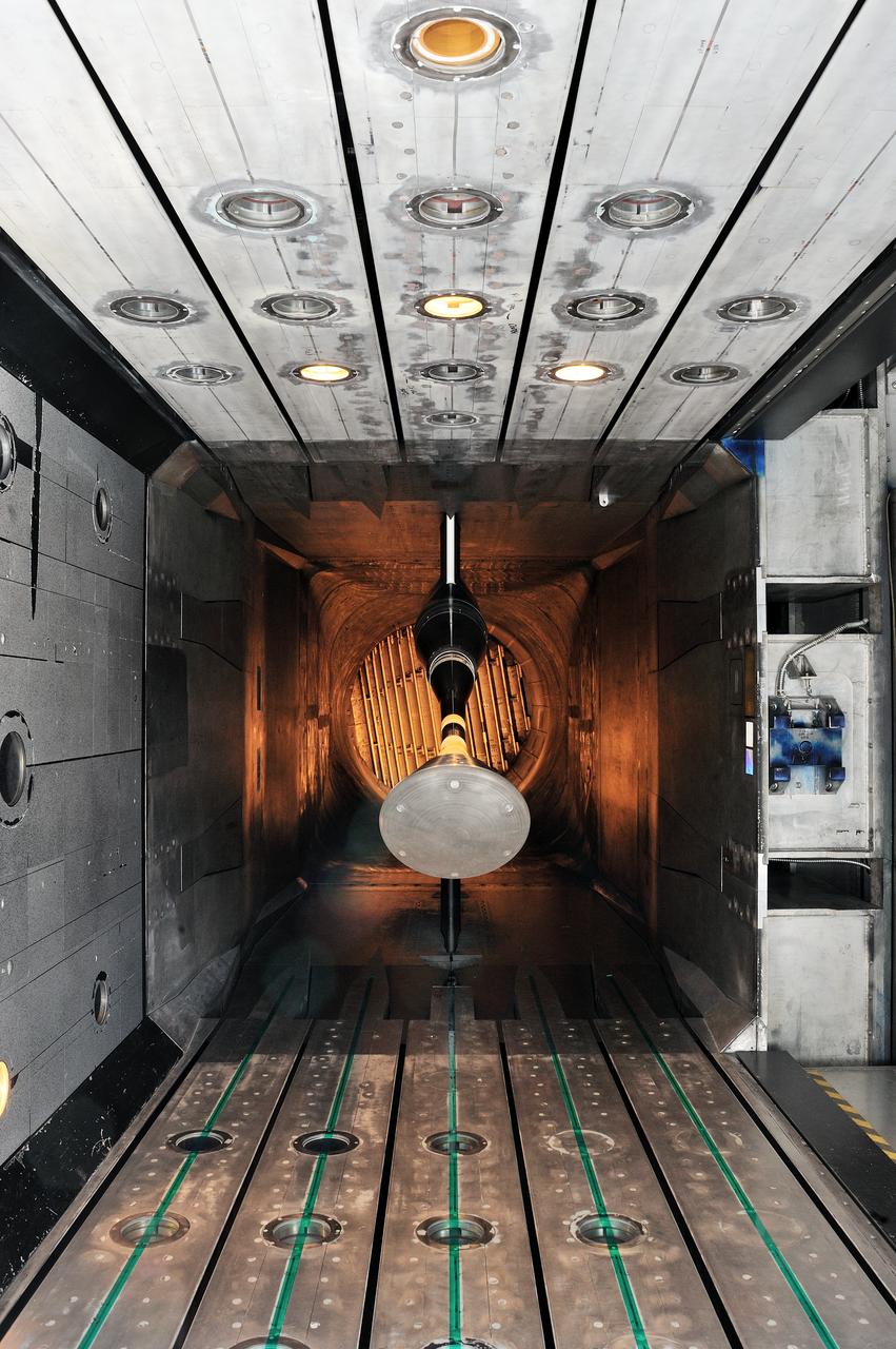MPCV Orion 7% Crew Module in (NTF) National Transonic Facility, Test team for T211, 7% Orion CM in NTF