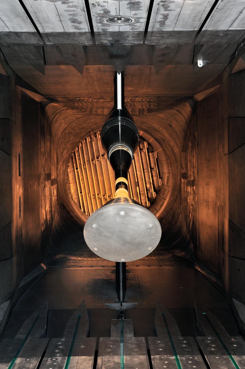 MPCV Orion 7% Crew Module in (NTF) National Transonic Facility, Test team for T211, 7% Orion CM in NTF