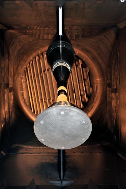 NASA image: MPCV Orion 7% Crew Module in (NTF) National Transonic Facility 