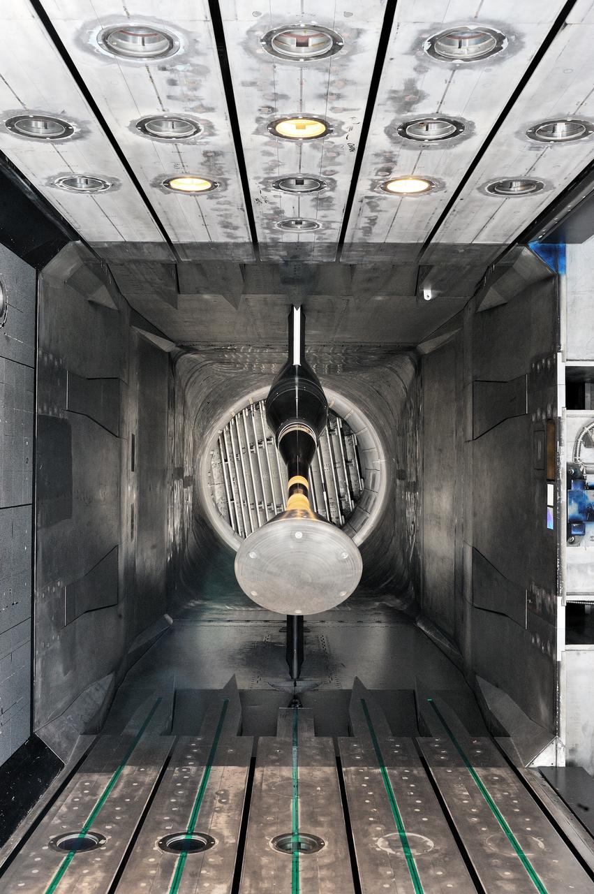 MPCV Orion 7% Crew Module in (NTF) National Transonic Facility, Test team for T211, 7% Orion CM in NTF