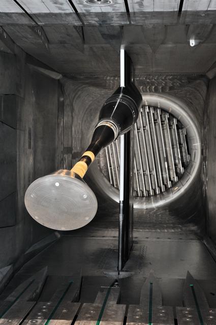 NASA image: MPCV Orion 7% Crew Module in (NTF) National Transonic Facility 