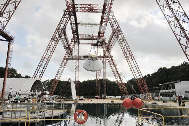 NASA image: Orion SPLASH BTA Phase 2 Vertical Tests 9: at NASA Langley Resea
