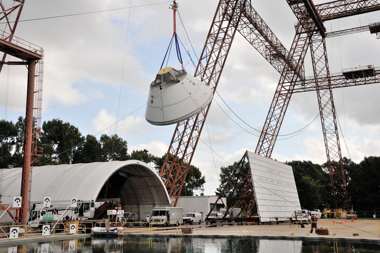SPLASH BTA Phase 2 Vertical Tests 9: Documentation of preparation, set up and results of full scale BTA (Boilerplate Test Article) vertical drop test series performed in 2012 at the LaRC Hydro Impact Basin (HIB)