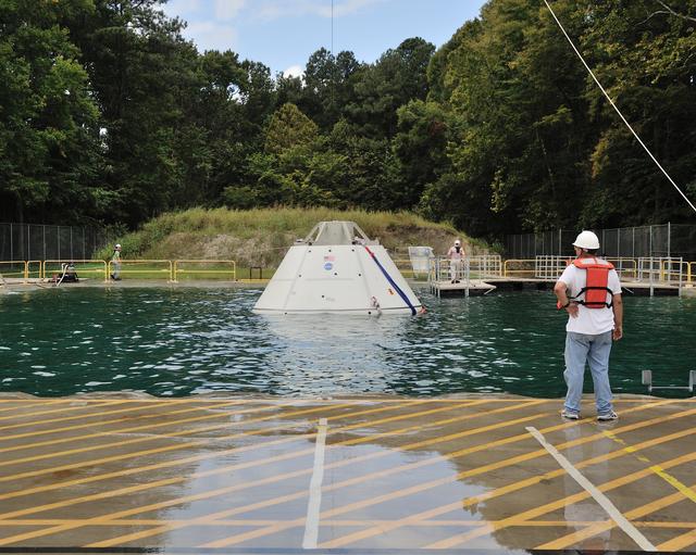 NASA image: Orion SPLASH BTA Phase 2 Vertical Tests 9: at NASA Langley Resea