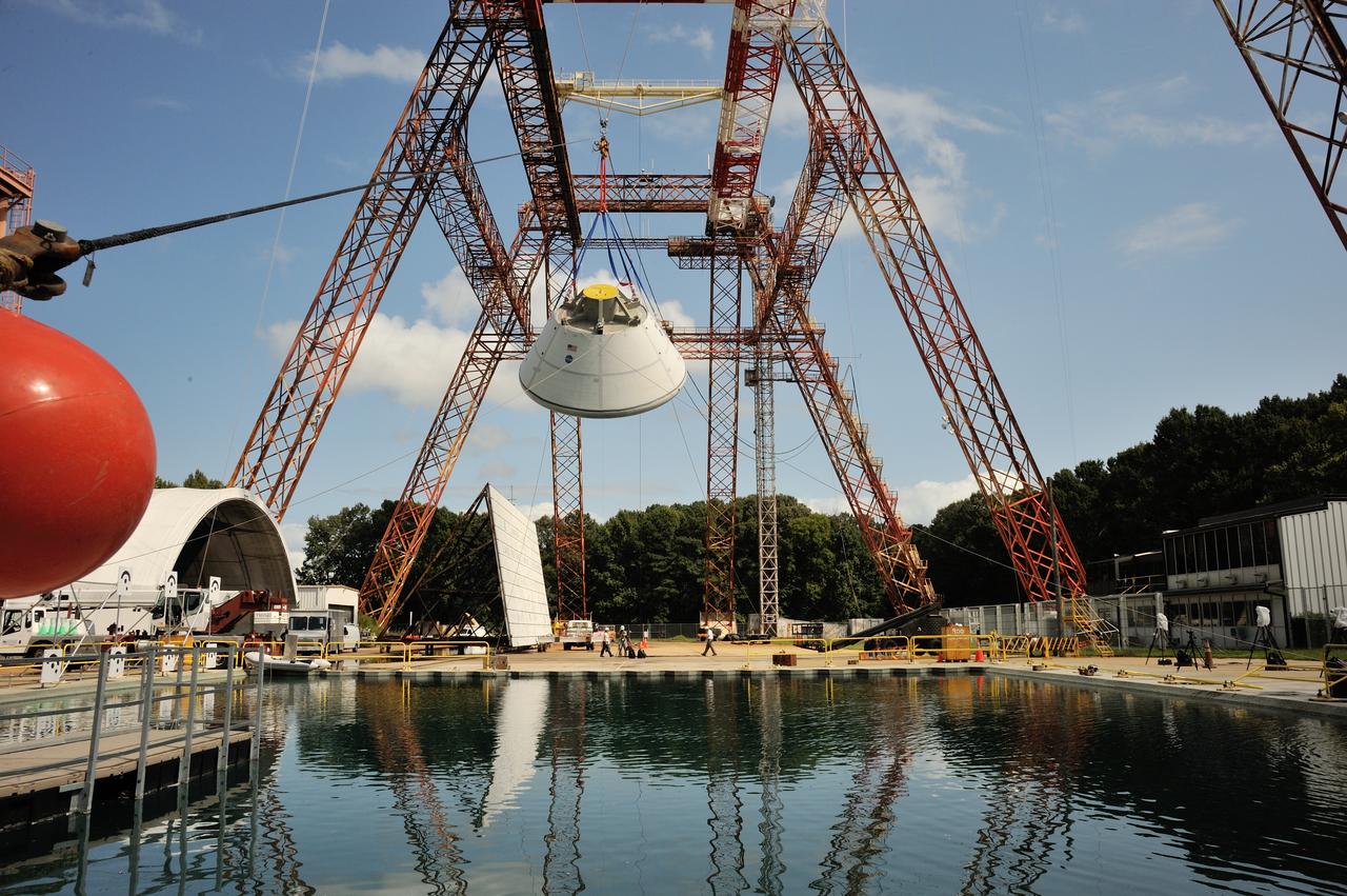 SPLASH BTA Phase 2 Vertical Tests 9: Documentation of preparation, set up and results of full scale BTA (Boilerplate Test Article) vertical drop test series performed in 2012 at the LaRC Hydro Impact Basin (HIB) 