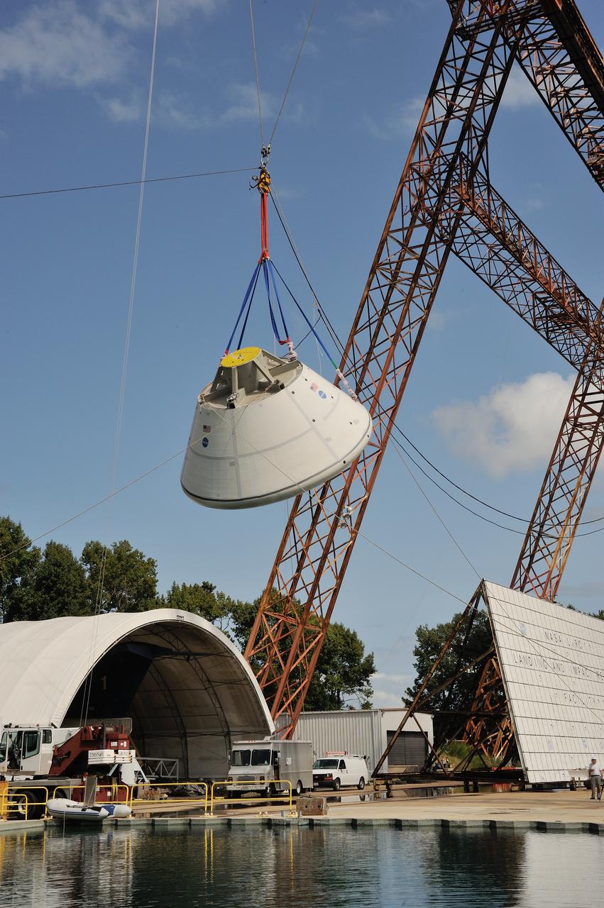 SPLASH BTA Phase 2 Vertical Tests 9: Documentation of preparation, set up and results of full scale BTA (Boilerplate Test Article) vertical drop test series performed in 2012 at the LaRC Hydro Impact Basin (HIB) 