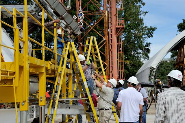NASA image: Orion SPLASH P1 Test 7 Swing Test at NASA Langley Research Cente