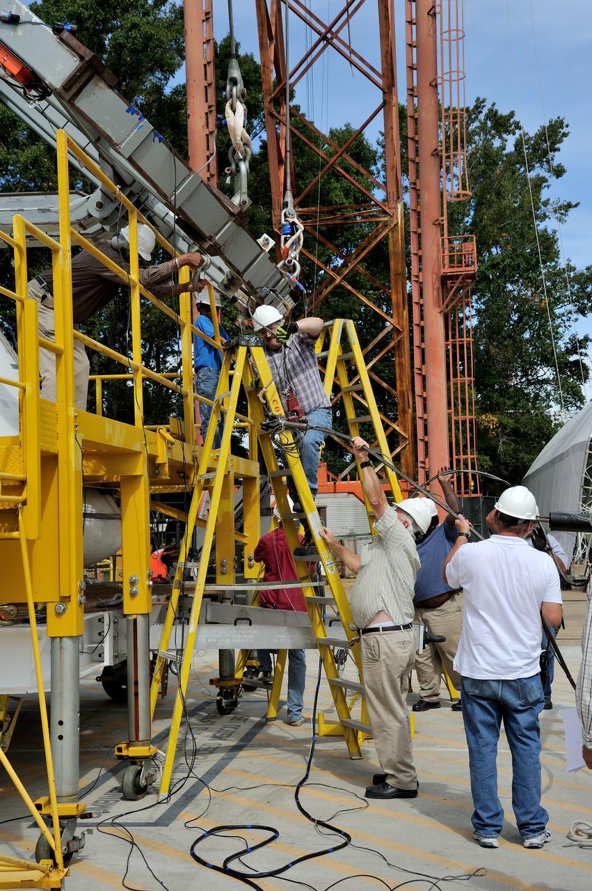 SPLASH P1 Test 7 Swing Test: Documentation of preparation, set up and results of full scale BTA (Boilerplate Test Article) vertical drop test series performed in 2012 at the LaRC Hydro Impact Basin (HIB)  