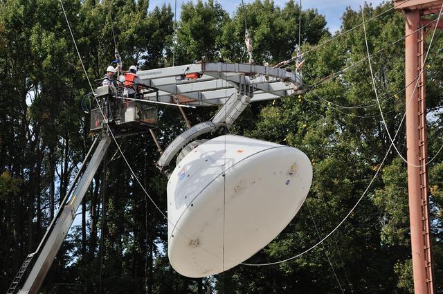 NASA image: Orion SPLASH P1 Test 7 Swing Test at NASA Langley Research Cente