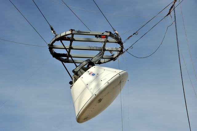 NASA image: Orion SPLASH P1 Test 7 Swing Test at NASA Langley Research Center