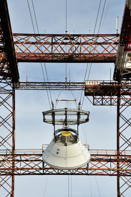 NASA image: Orion SPLASH P1 Test 7 Swing Test at NASA Langley Research Cente