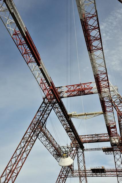 NASA image: Orion SPLASH P1 Test 7 Swing Test at NASA Langley Research Cente
