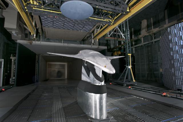 NASA image: Hybrid Wing Body Acoustic Test in 14x22 Tunnel 