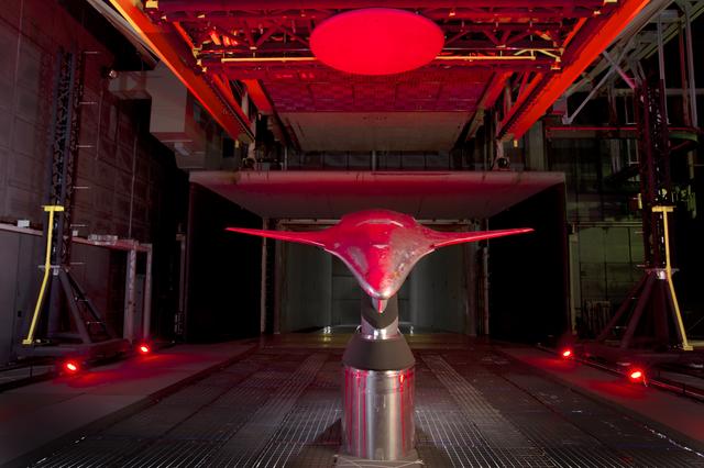 NASA image: Hybrid Wing Body Acoustic Test in 14x22 Tunnel 