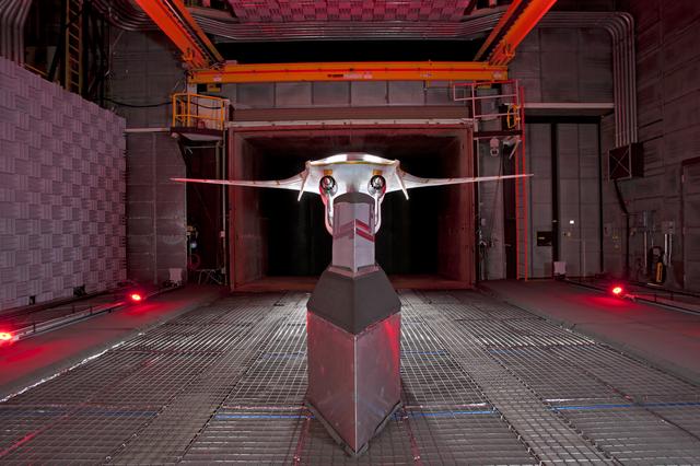 NASA image: Hybrid Wing Body Acoustic Test in 14x22 Tunnel 