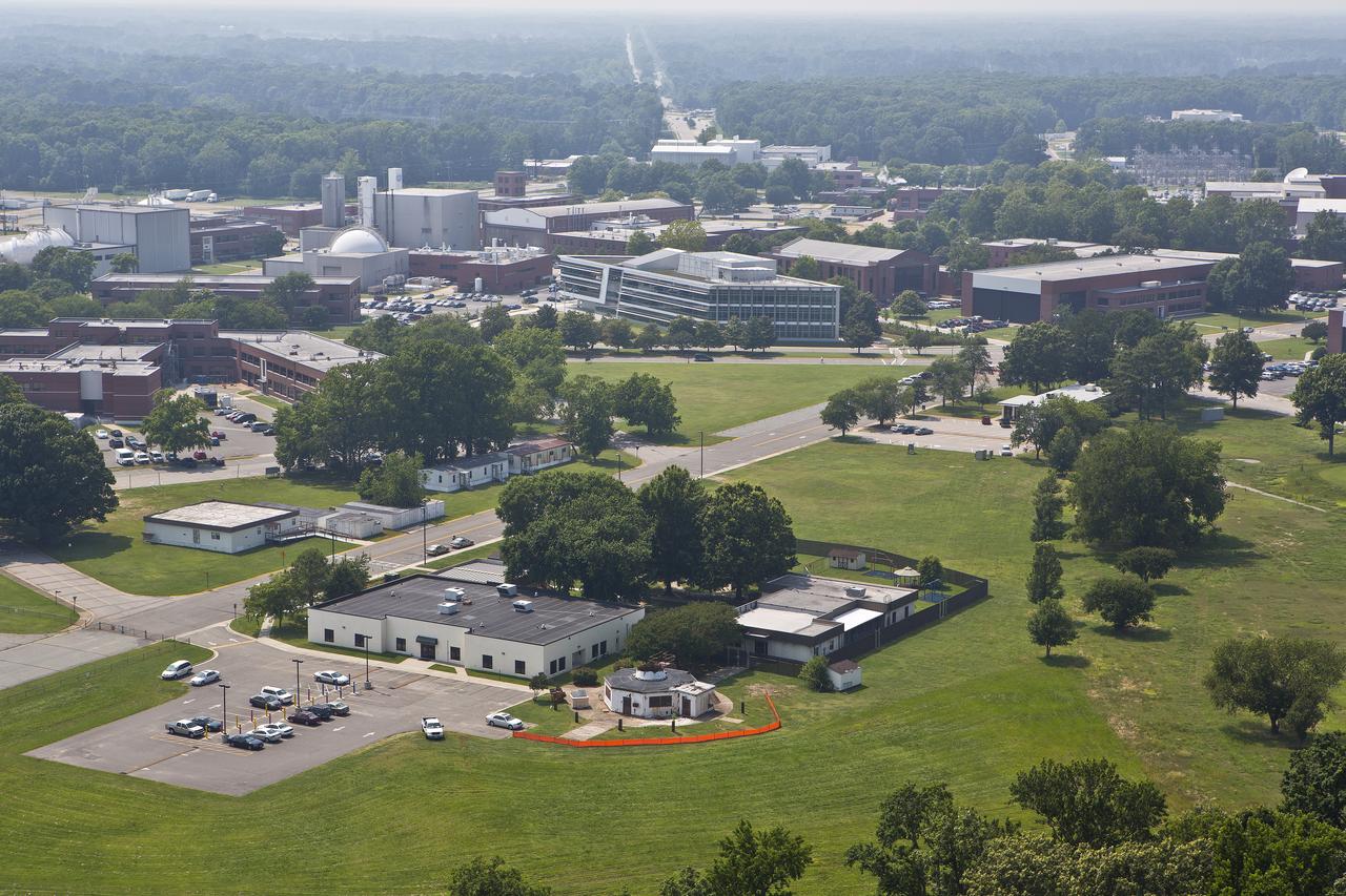 Aerials of NASA Langley Research Center west area 
