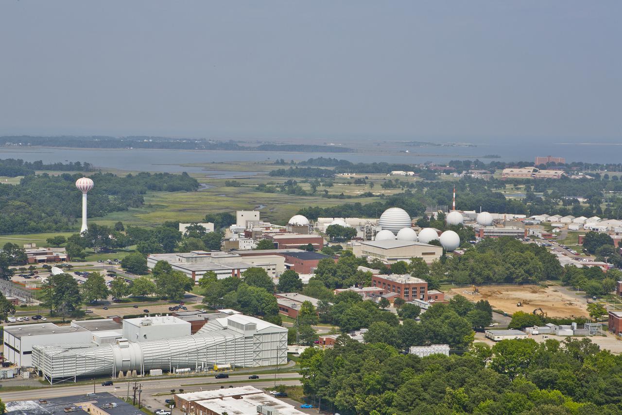 Aerials of NASA Langley Research Center west area 