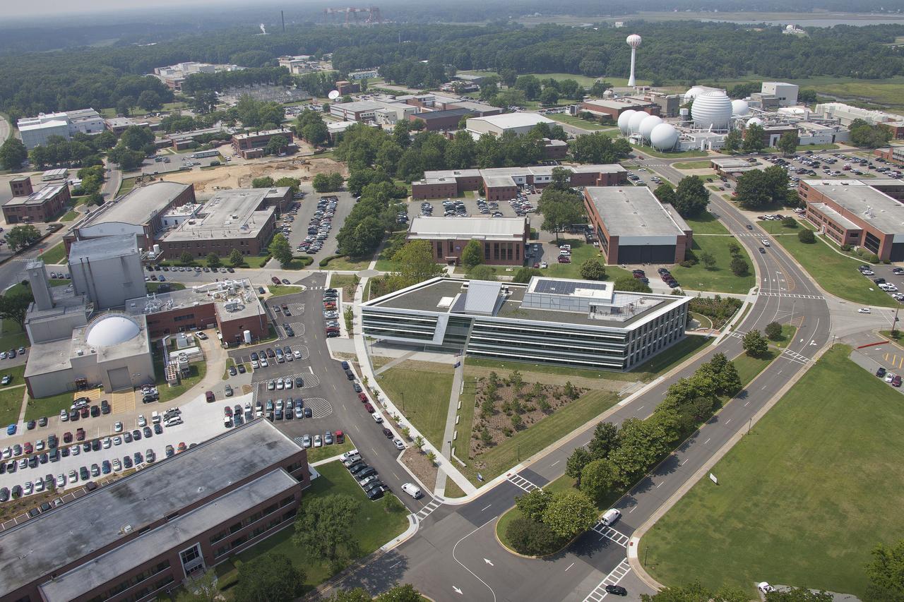 Aerial of NASA Langley Research Center New Town Center Head Quarters 