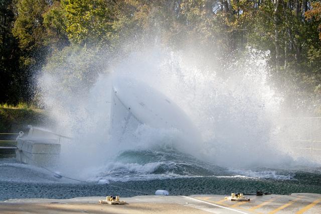 NASA image: Orion at Hydro Impact Basin Phase 1 