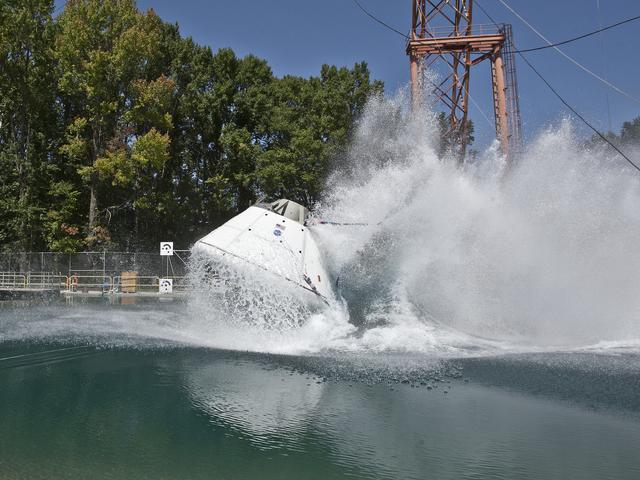 NASA image: Orion at Hydro Impact Basin Phase 1 