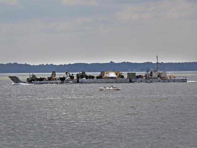 NASA image: The Orion Test Capsule and a number of other items used in the c