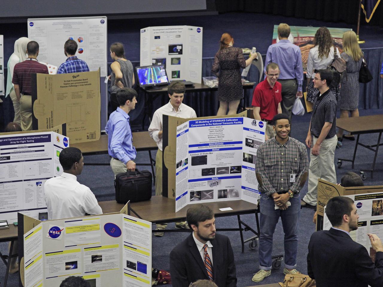 250 students participated in the Langley Aerospace Research Summer Scholars (LARSS) Presentations focused on 3D modeling of STARBUKS calibration components in the National Transonic Facility, hypersonic aerodynamic inflatable decelerator, and optimization of a microphone-based array for flight testing. Reid Center LaRC Hampton, VA