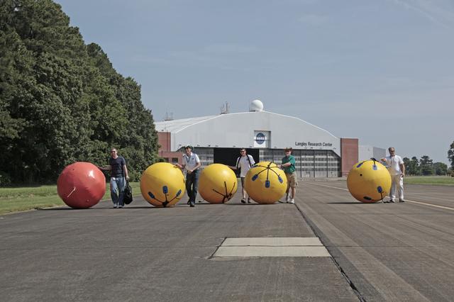 Fit check on the Orion Crew Module at NASA Langley