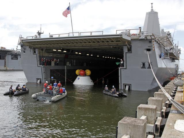 NASA image: NASA and the U.S. Navy conducted a stationary Recovery Test on t