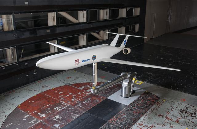 NASA image: MIT N+3 D8 1/11 Scale Model in the 14x22 Foot Subsonic Tunnel 