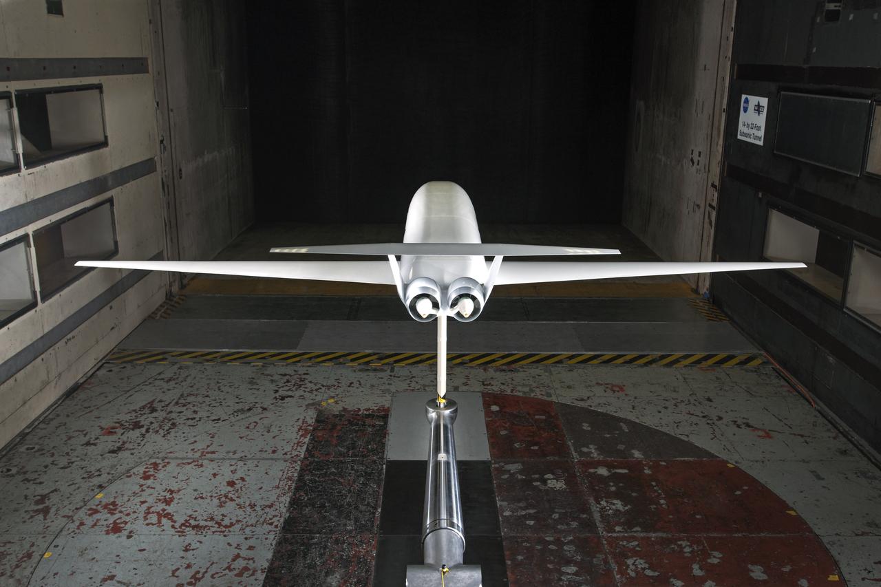 Doublebubble MIT N+3 D8 1/11 Scale Model in the 14x22 Foot Subsonic Tunnel 