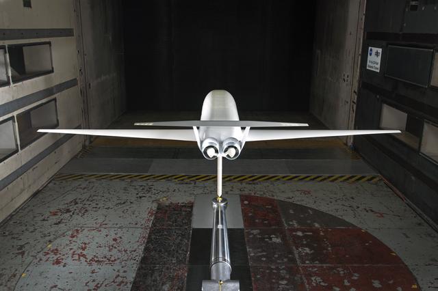 NASA image: MIT N+3 D8 1/11 Scale Model in the 14x22 Foot Subsonic Tunnel 