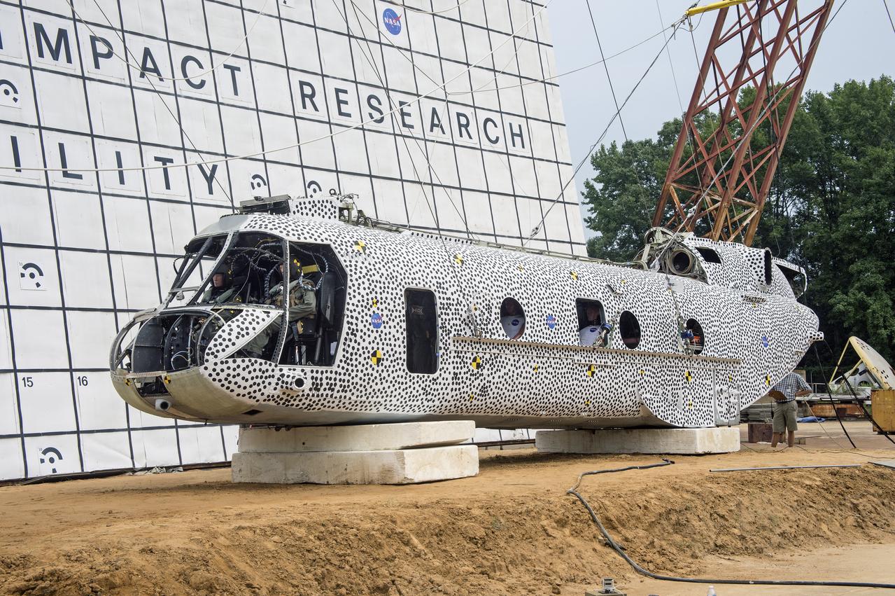 (TRACT) Transport Rotorcraft Aircraft Testbed: Helicopter airframe drop test at NASA Langley's Landing and Impact Research Facility (LandIR) 