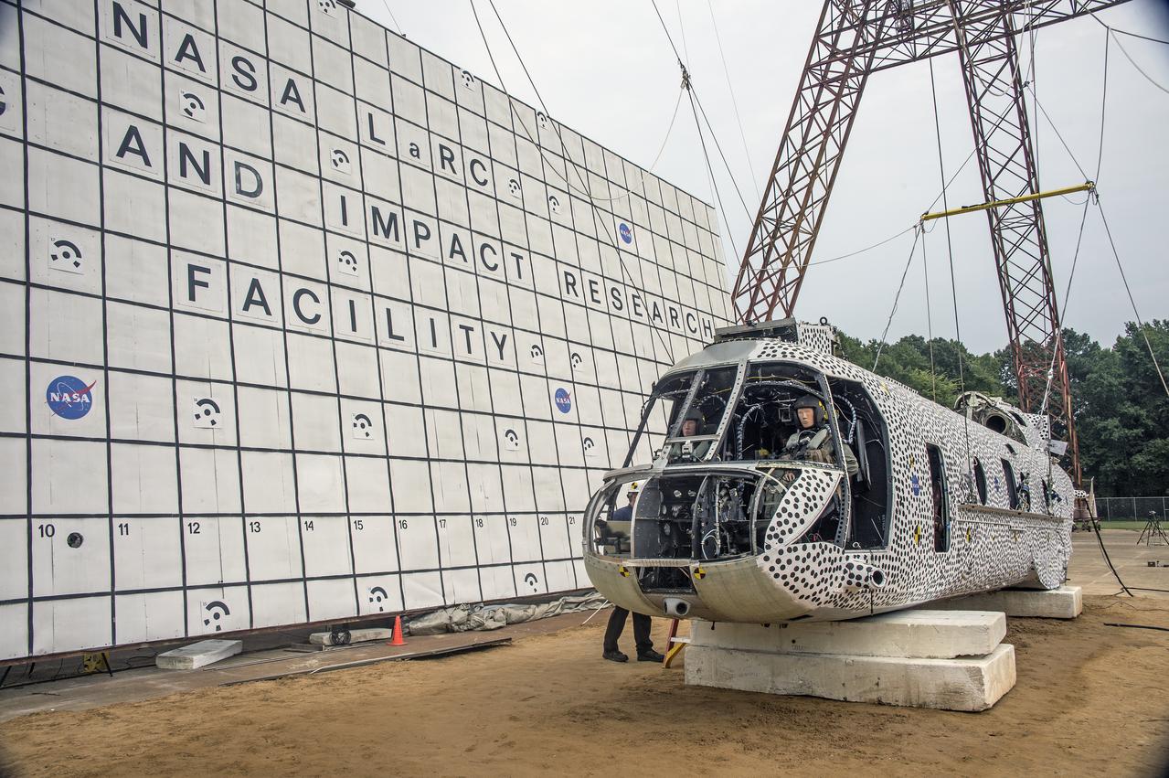 (TRACT) Transport Rotorcraft Aircraft Testbed: Helicopter airframe drop test at NASA Langley's Landing and Impact Research Facility (LandIR) 
