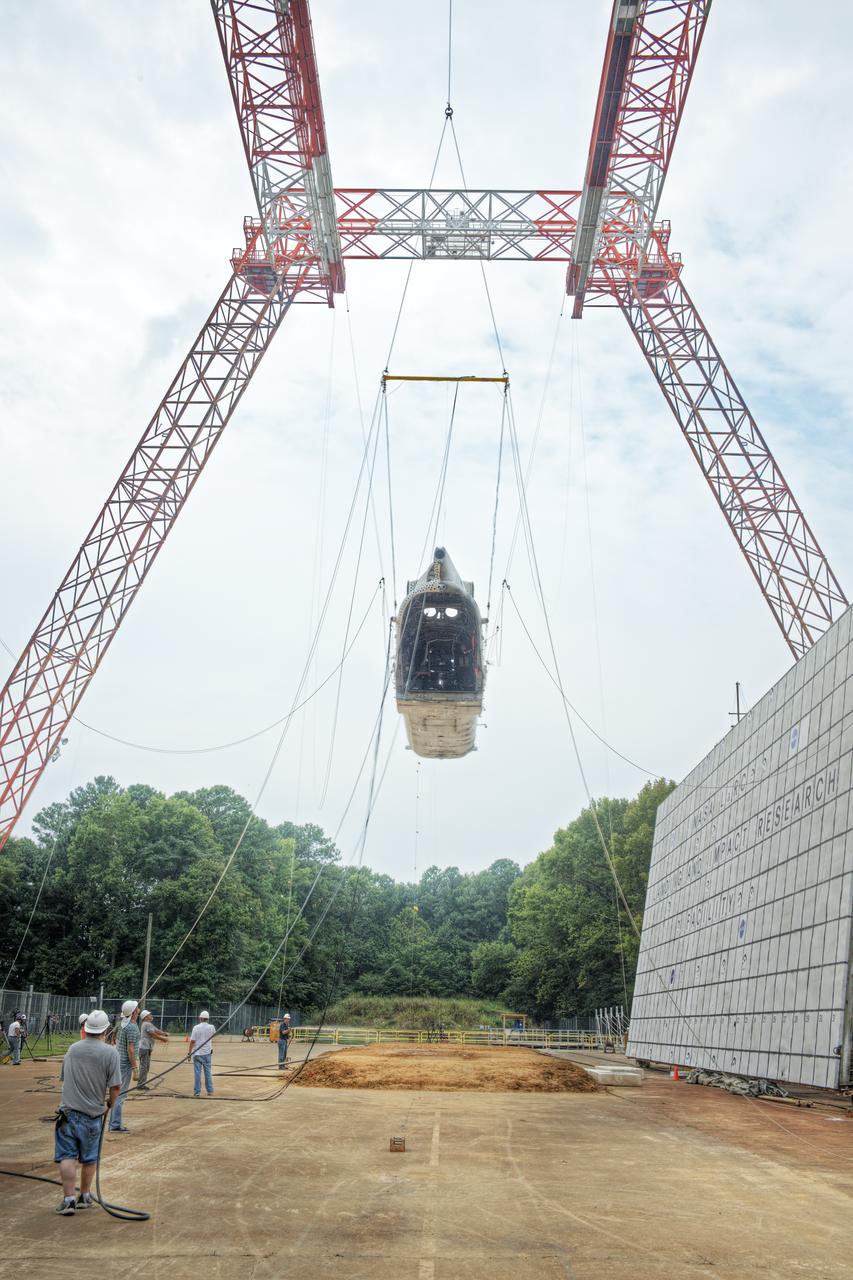 (TRACT) Transport Rotorcraft Aircraft Testbed: Helicopter airframe drop test at NASA Langley's Landing and Impact Research Facility (LandIR) 