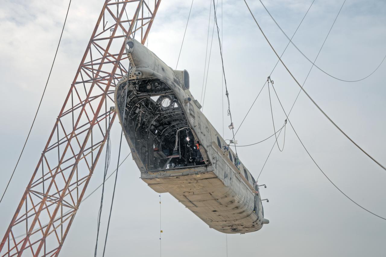 (TRACT) Transport Rotorcraft Aircraft Testbed: Helicopter airframe drop test at NASA Langley's Landing and Impact Research Facility (LandIR) 