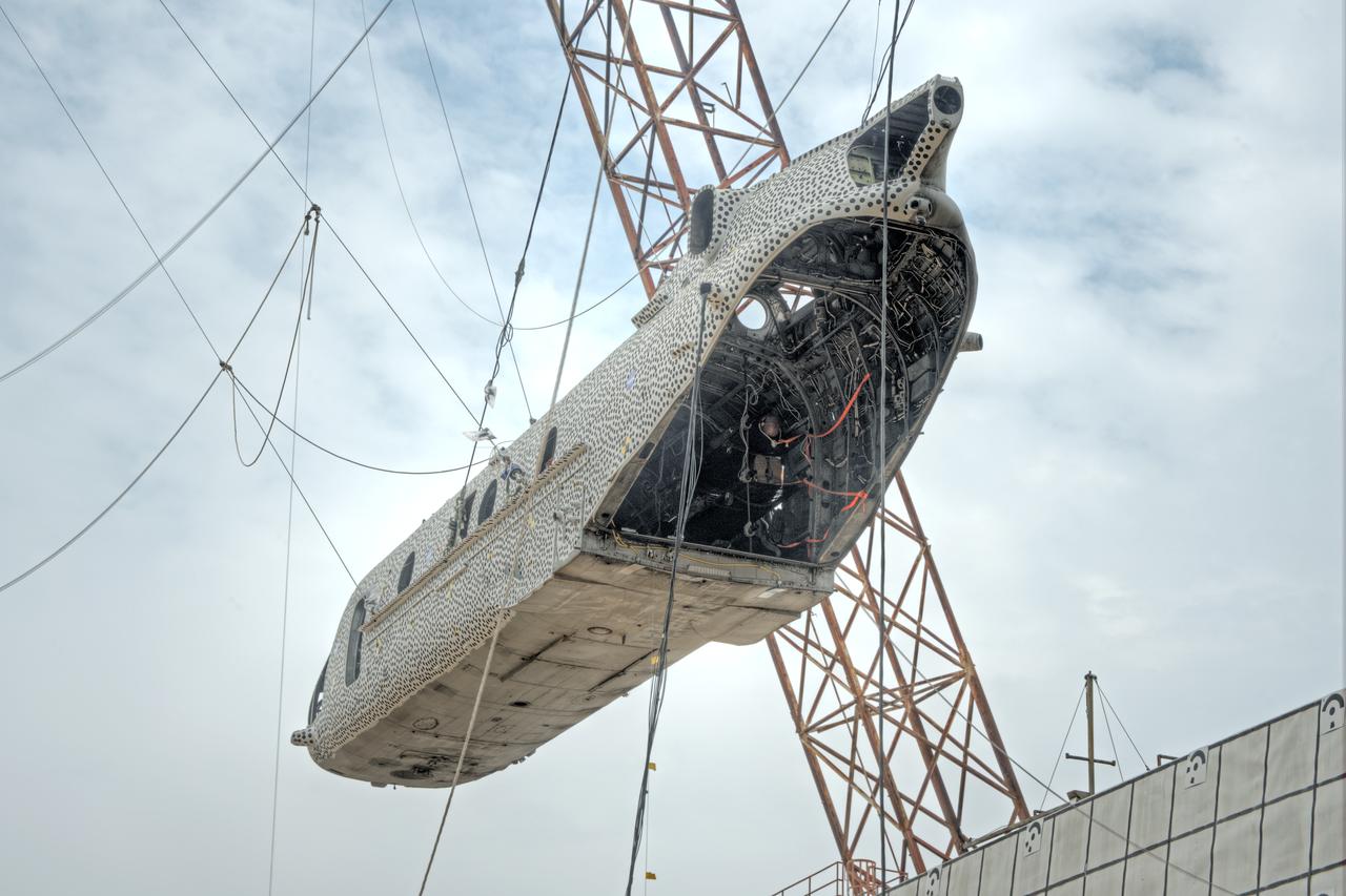 (TRACT) Transport Rotorcraft Aircraft Testbed: Helicopter airframe drop test at NASA Langley's Landing and Impact Research Facility (LandIR) 