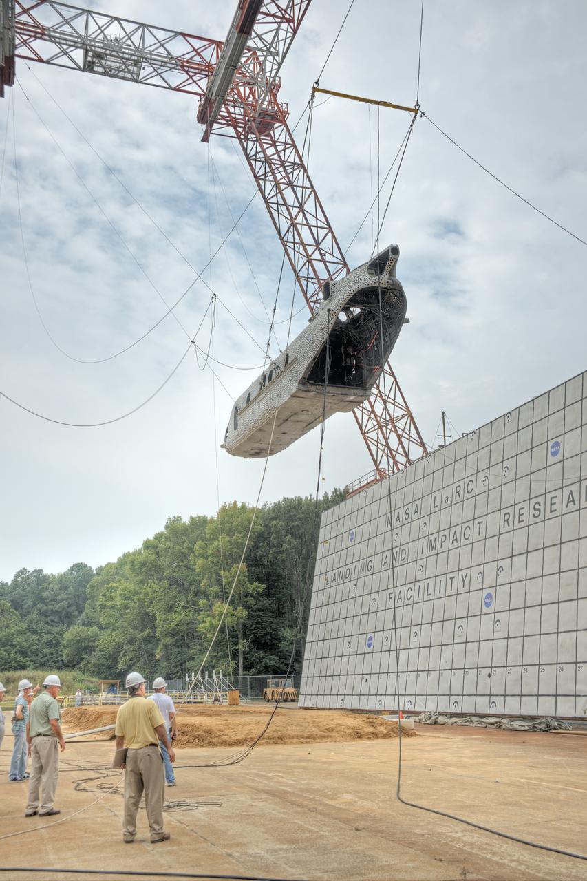 (TRACT) Transport Rotorcraft Aircraft Testbed: Helicopter airframe drop test at NASA Langley's Landing and Impact Research Facility (LandIR) 