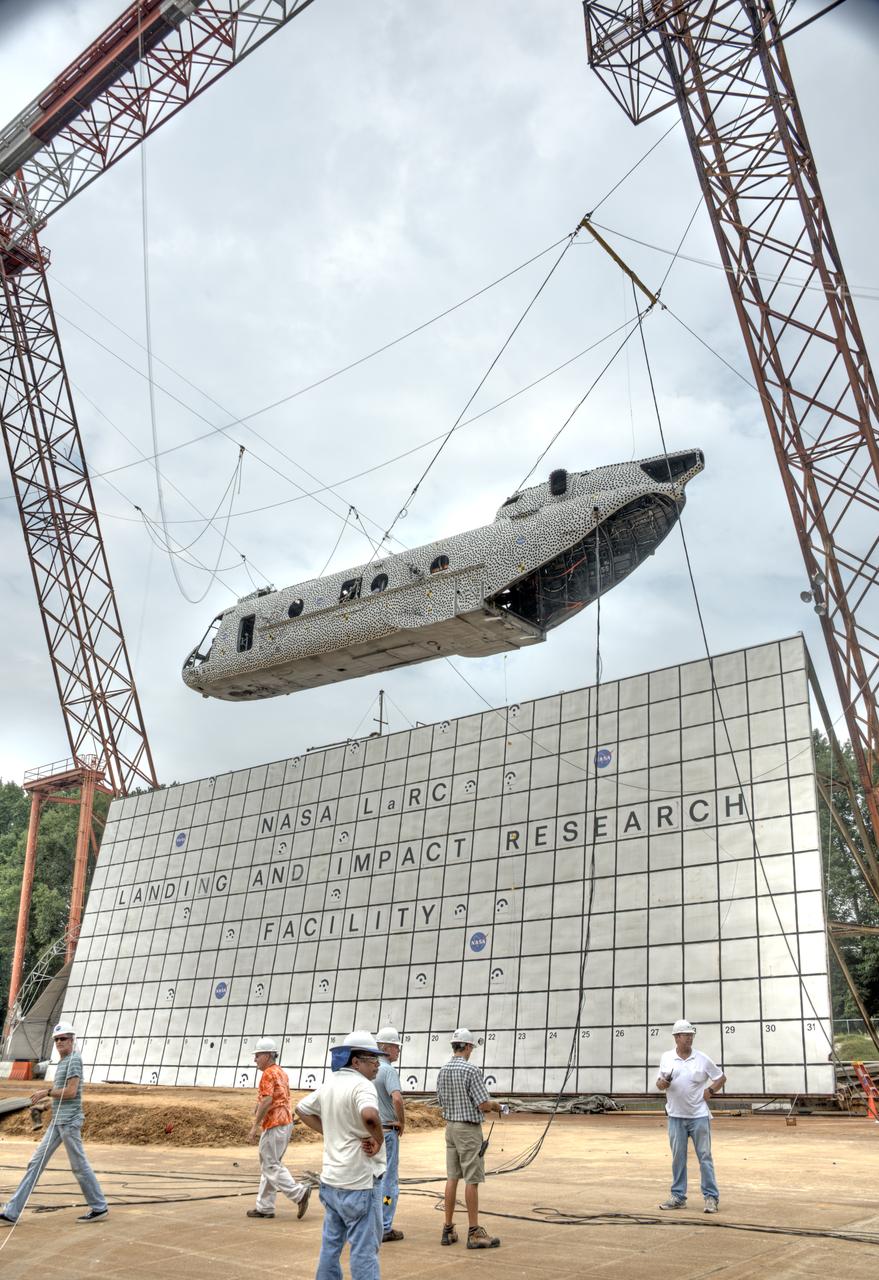 (TRACT) Transport Rotorcraft Aircraft Testbed: Helicopter airframe drop test at NASA Langley's Landing and Impact Research Facility (LandIR) 