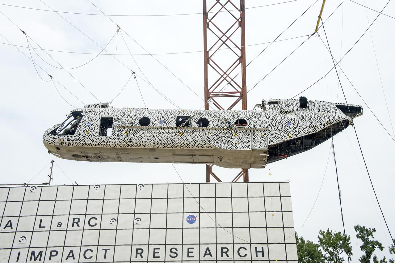 (TRACT) Transport Rotorcraft Aircraft Testbed: Helicopter airframe drop test at NASA Langley's Landing and Impact Research Facility (LandIR) 