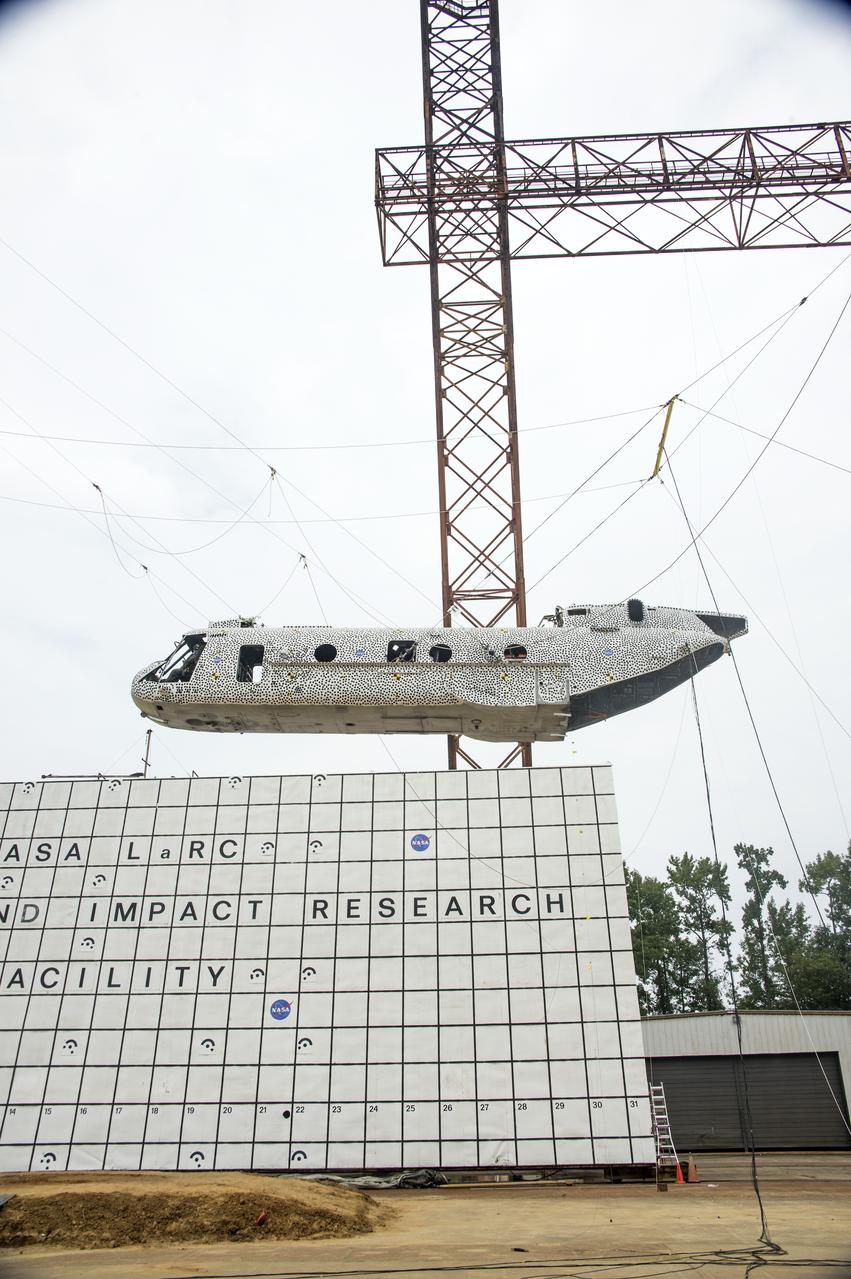 (TRACT) Transport Rotorcraft Aircraft Testbed: Helicopter airframe drop test at NASA Langley's Landing and Impact Research Facility (LandIR) 