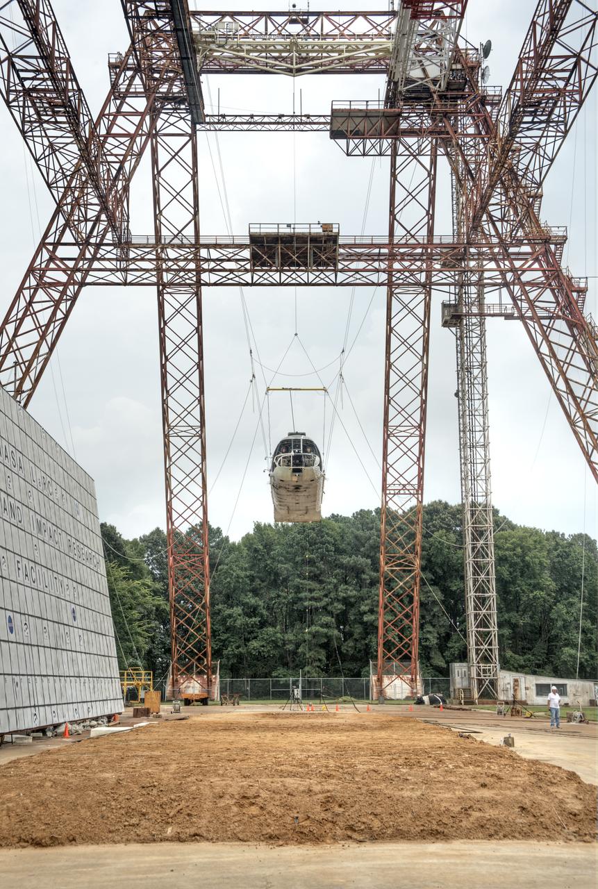 (TRACT) Transport Rotorcraft Aircraft Testbed: Helicopter airframe drop test at NASA Langley's Landing and Impact Research Facility (LandIR) 