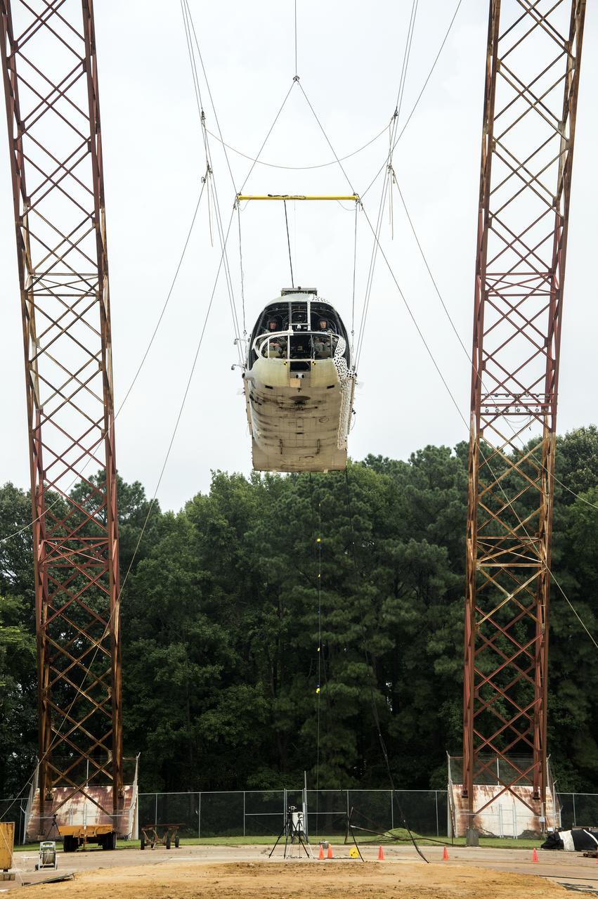 (TRACT) Transport Rotorcraft Aircraft Testbed: Helicopter airframe drop test at NASA Langley's Landing and Impact Research Facility (LandIR) 