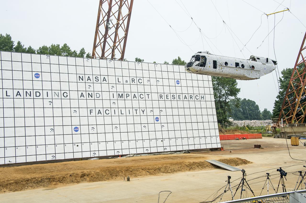 (TRACT) Transport Rotorcraft Aircraft Testbed: Helicopter airframe drop test at NASA Langley's Landing and Impact Research Facility (LandIR) 