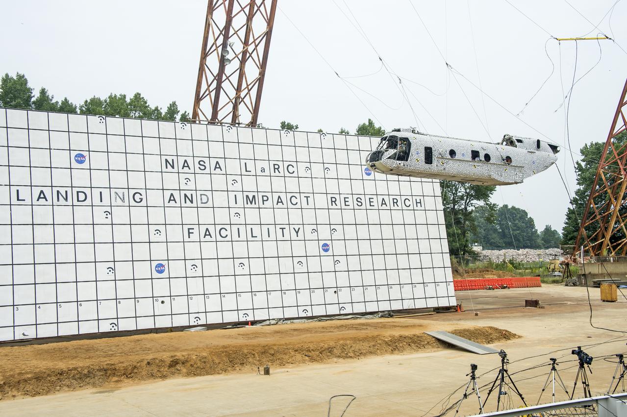 (TRACT) Transport Rotorcraft Aircraft Testbed: Helicopter airframe drop test at NASA Langley's Landing and Impact Research Facility (LandIR) 