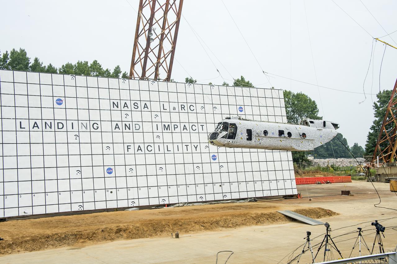 (TRACT) Transport Rotorcraft Aircraft Testbed: Helicopter airframe drop test at NASA Langley's Landing and Impact Research Facility (LandIR) 