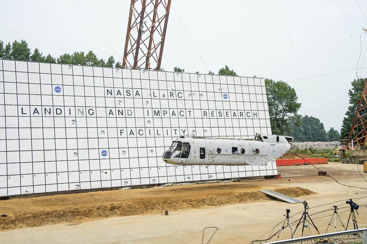 (TRACT) Transport Rotorcraft Aircraft Testbed: Helicopter airframe drop test at NASA Langley's Landing and Impact Research Facility (LandIR) 