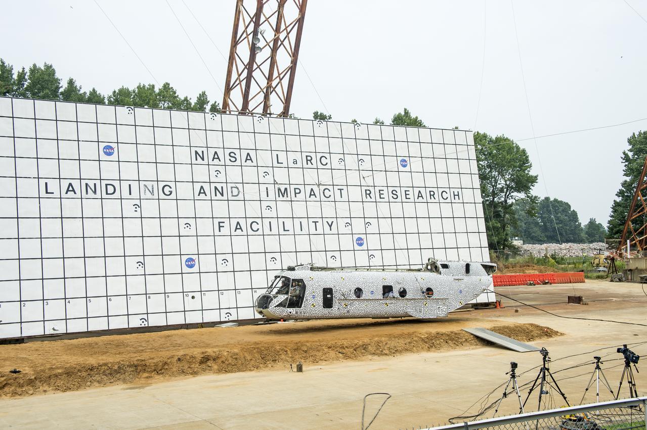 (TRACT) Transport Rotorcraft Aircraft Testbed: Helicopter airframe drop test at NASA Langley's Landing and Impact Research Facility (LandIR) 